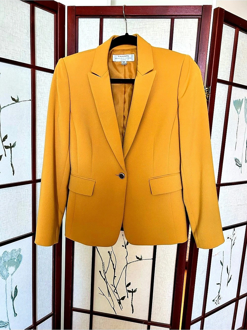 Tahari Arthur S. Levine Women's Yellow Blazer